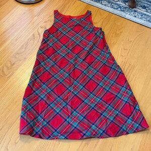 VINEYARD VINES Jolly Red Plaid Shift Dress Size 2